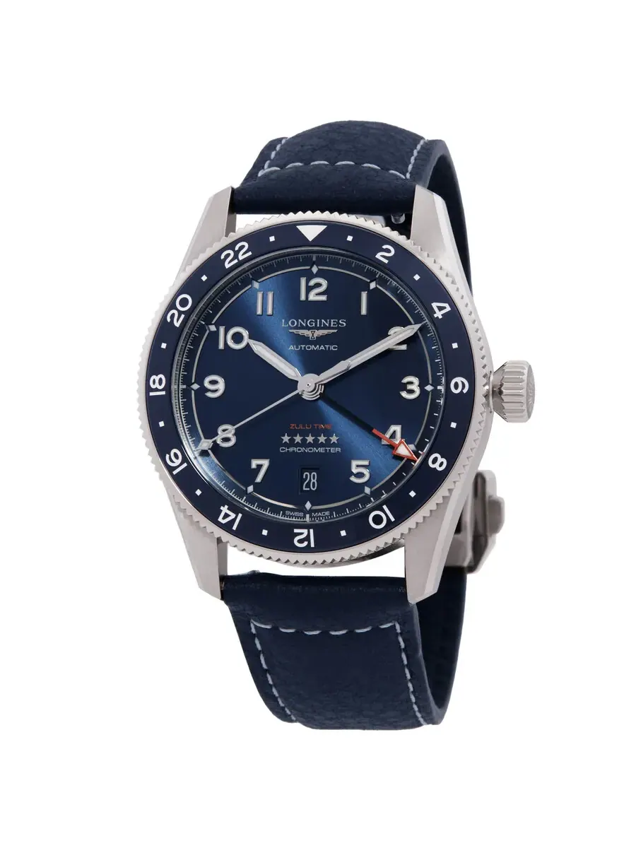 Мужские часы Longines Spirit Zulu Time Automatic с синим циферблатом L3.802.4.93.2 — изображение 1 из 3, оттенок синий