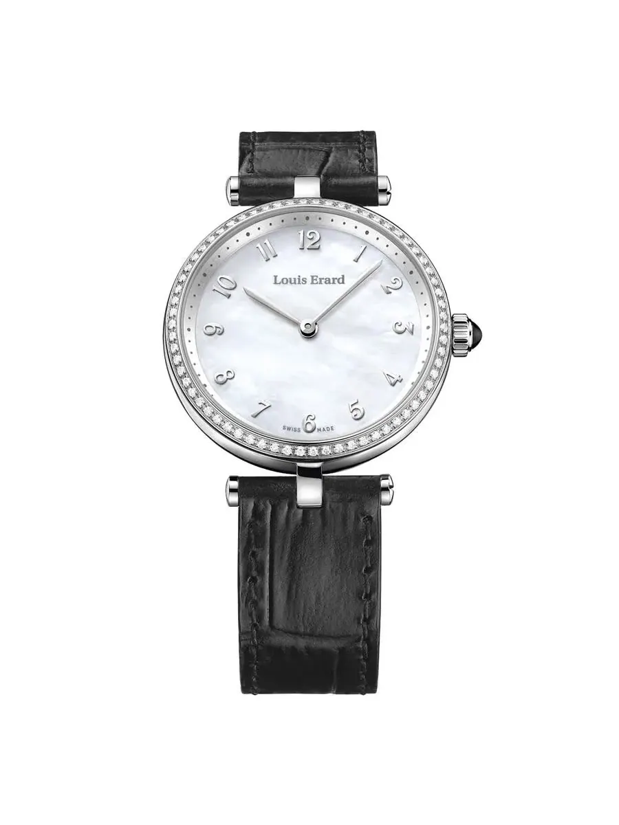 Женские часы Louis Erard Romance Quartz с белым циферблатом 11810SE34.BDBB5 — серебристый