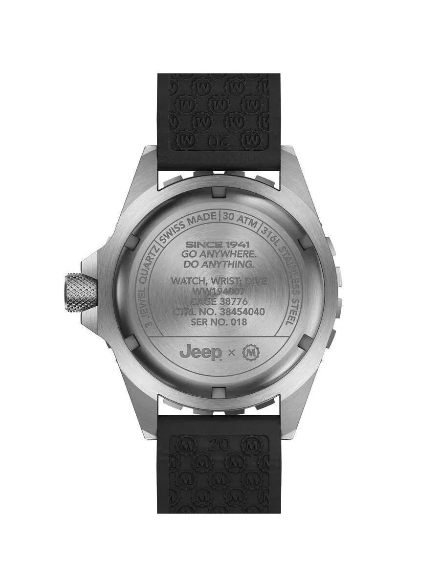 Марафон 41 мм Rubicon Tsar кварцевые черные часы унисекс WW194007SS-4130 Marathon — изображение 4 из 4, оттенок серебряный