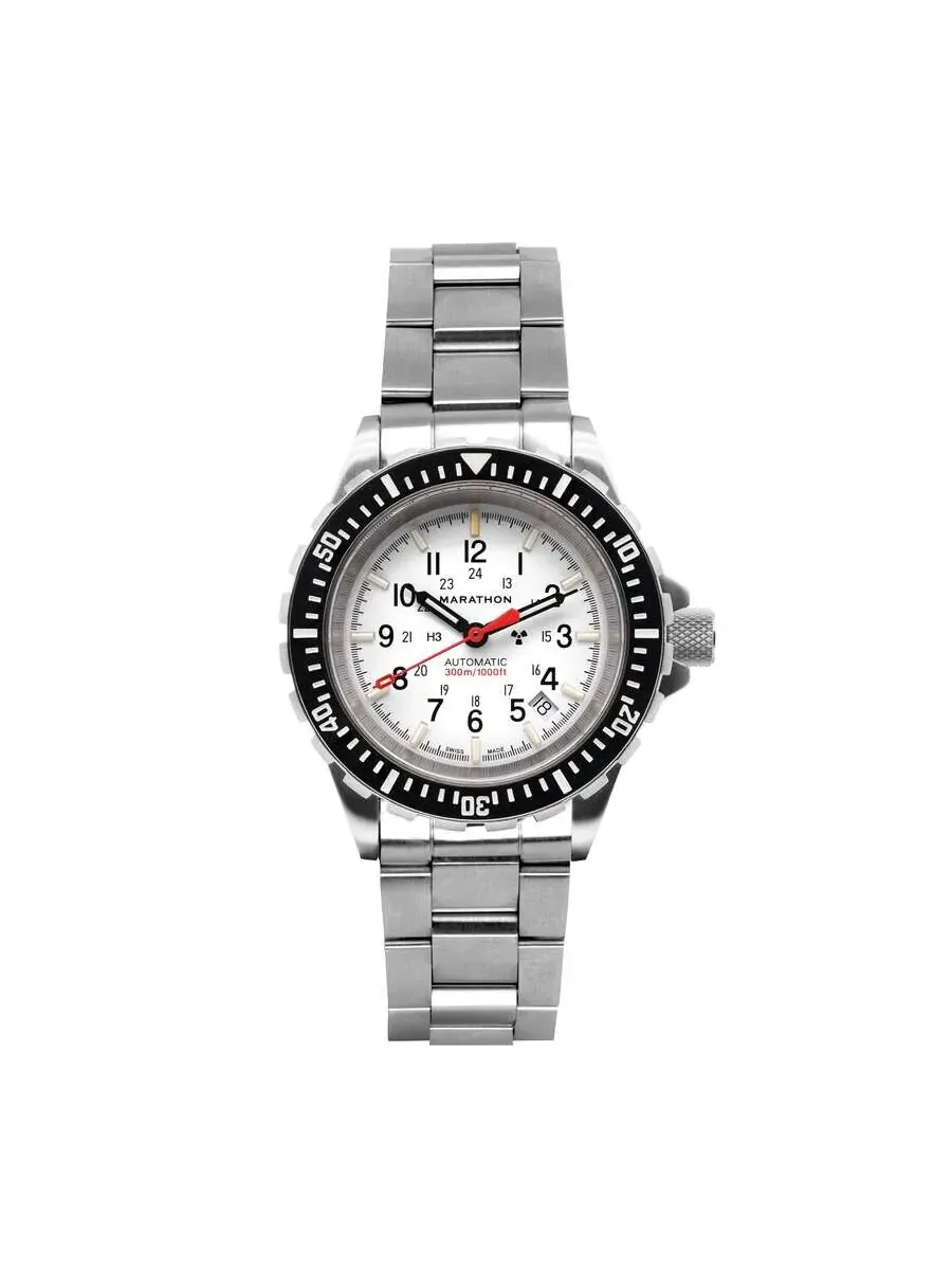 Часы унисекс Marathon Arctic Gsar Automatic с белым циферблатом WW194006SS-0513 — серебристый