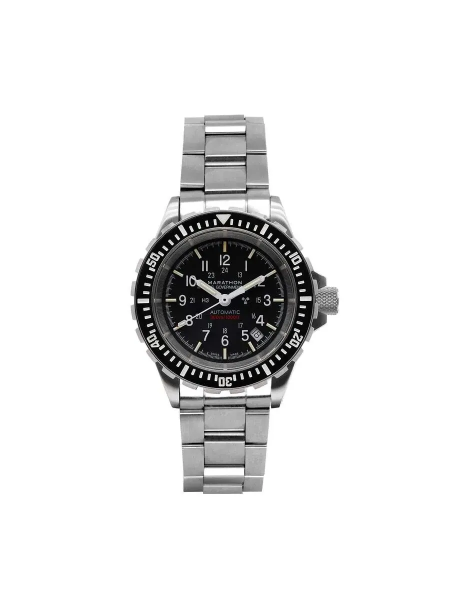 Мужские часы Marathon Gsar Automatic с черным циферблатом WW194006SS-0009 — изображение 1 из 5, оттенок черный