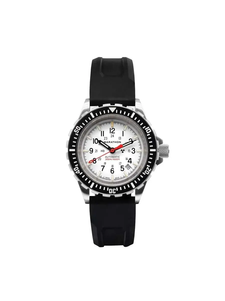 Мужские автоматические часы Marathon Gsar с белым циферблатом WW194006SS-0530