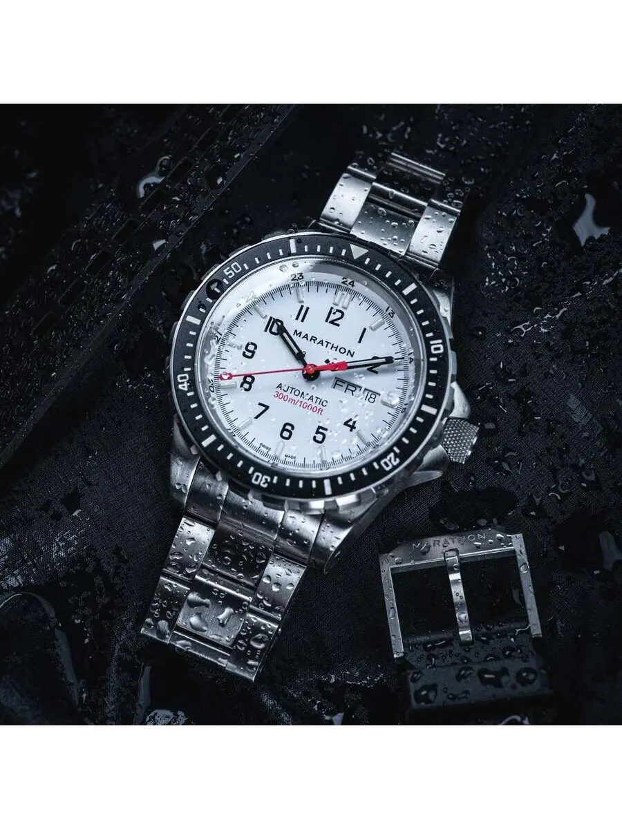 Мужские часы Marathon Jdd Automatic с белым циферблатом WW194021SS-0509 — изображение 6 из 7, оттенок черный
