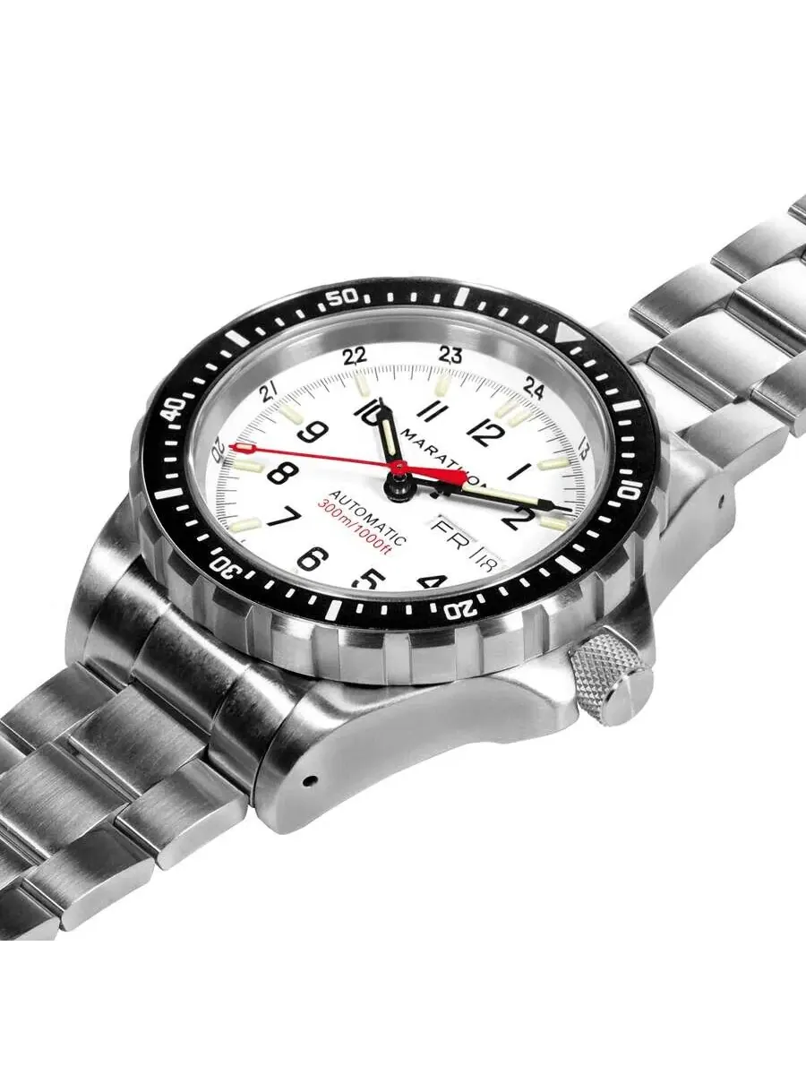 Мужские часы Marathon Jdd Automatic с белым циферблатом WW194021SS-0509 — изображение 7 из 7, оттенок черный