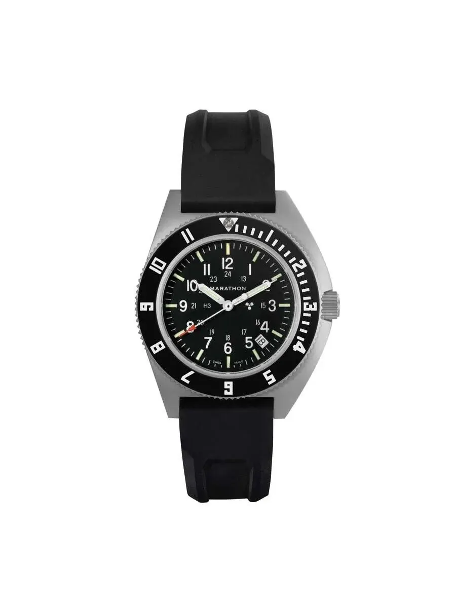 Мужские часы Marathon Ssnav-D с черным циферблатом Quartz WW194013SS-0130