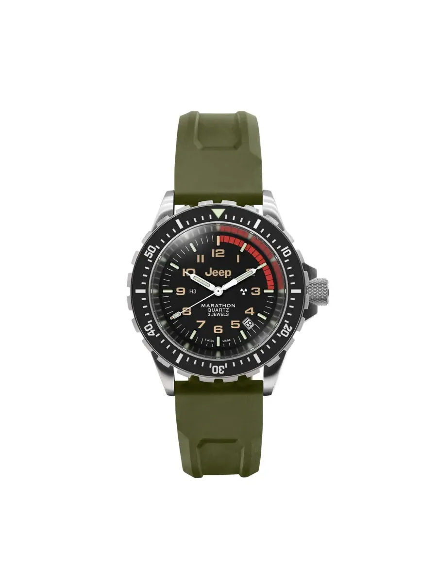 Мужские часы Marathon Tsar Quartz с коричневым циферблатом WW194007SS-4101