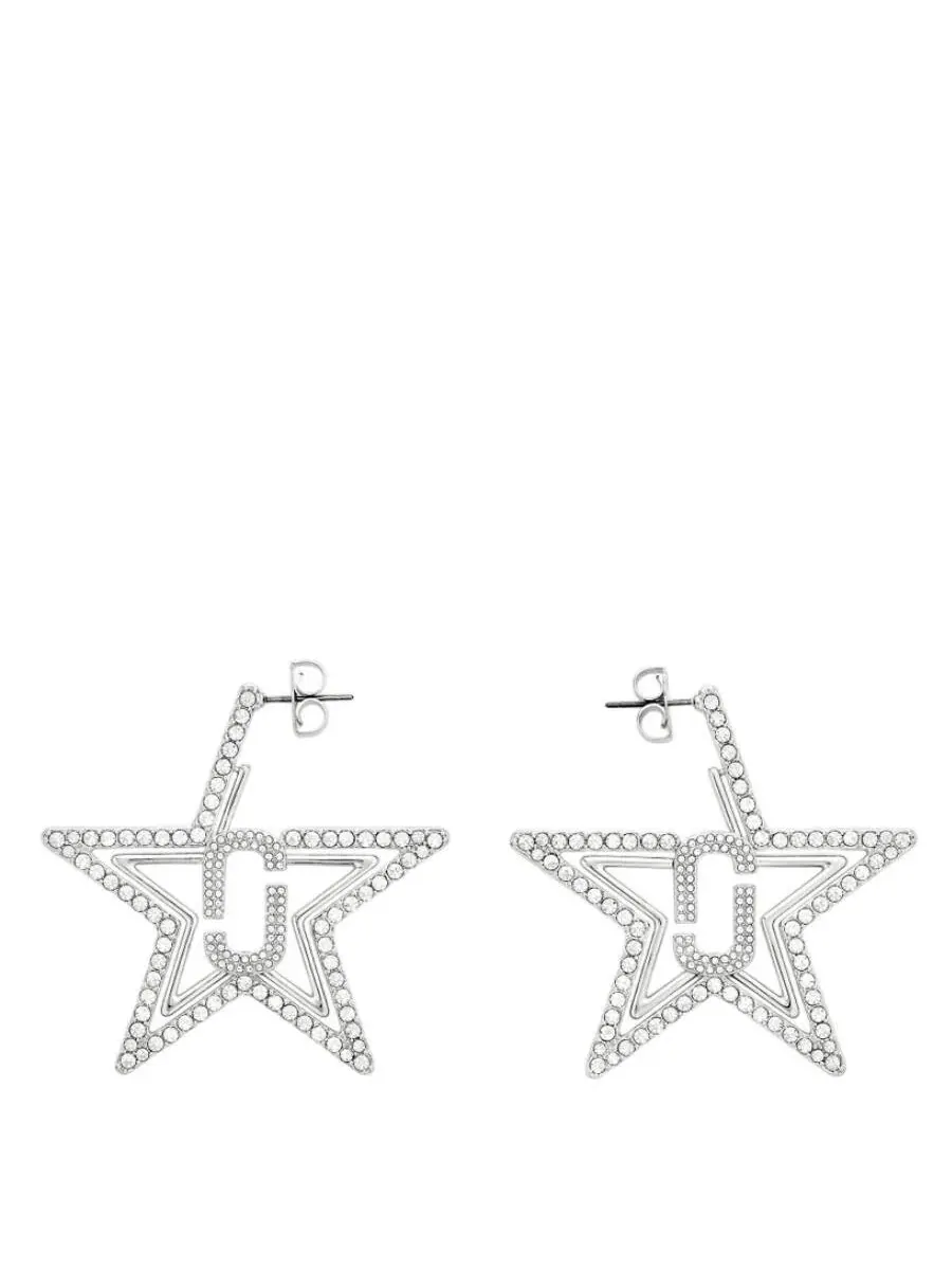 Серьги-кольца Marc Jacobs J Marc Star — изображение 1 из 2, оттенок серебряный