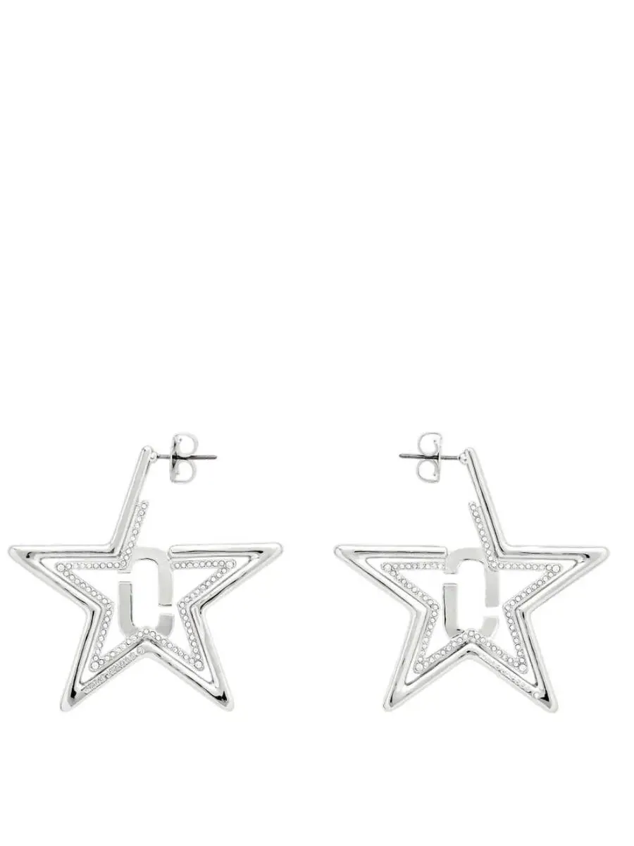 Серьги-кольца Marc Jacobs J Marc Star — изображение 2 из 2, оттенок серебряный