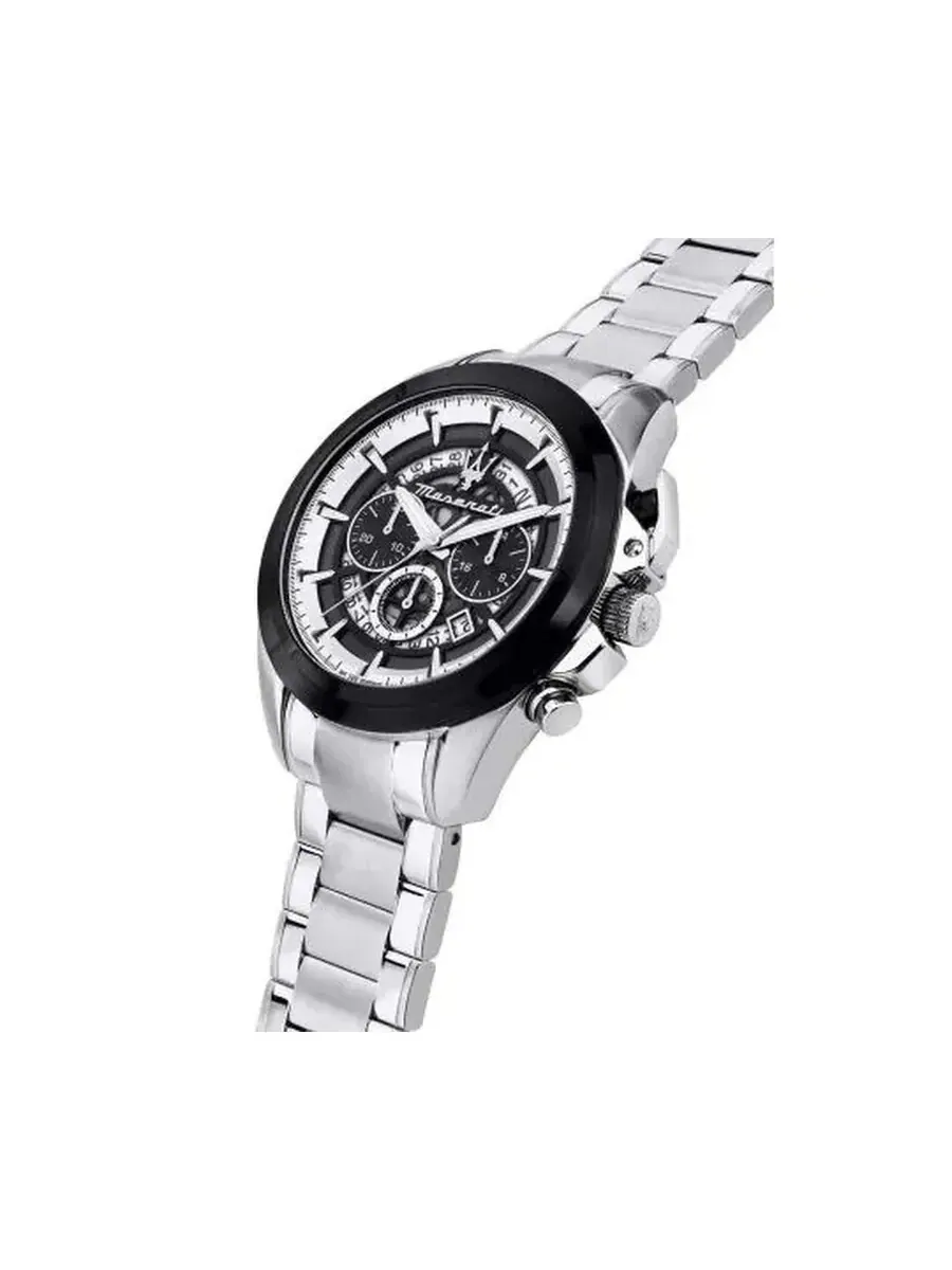 Мужские часы Maserati Traguardo Chronograph Quartz с черным циферблатом R8873612059 — изображение 2 из 3, оттенок черный