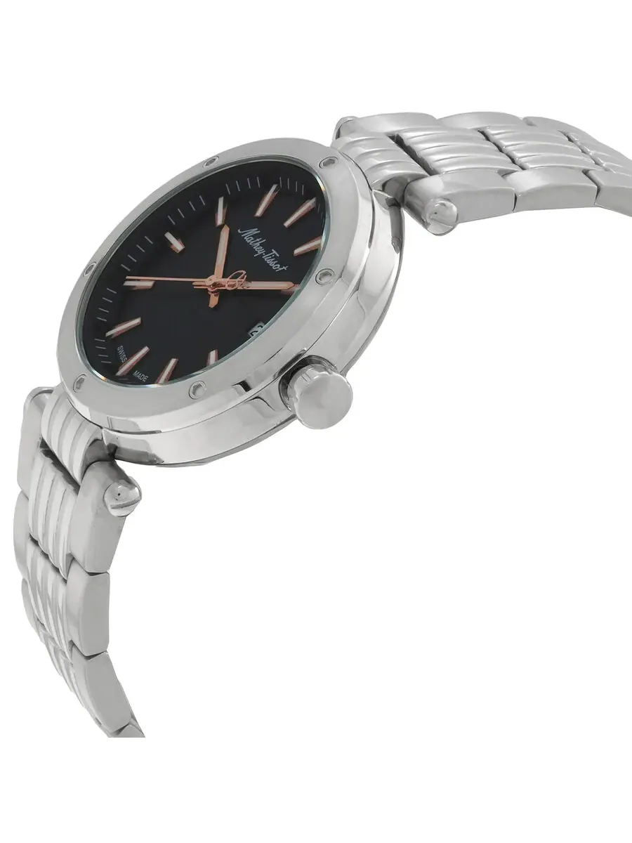 Мужские часы Mathey-Tissot Neptune Quartz с черным циферблатом H912RRN — изображение 2 из 3, оттенок серебряный