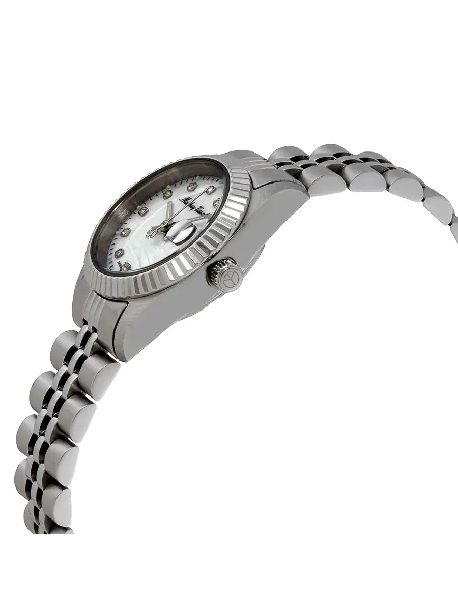 Женские часы Mathey-Tissot Mathey II Quartz с белым перламутровым циферблатом D710AI — изображение 2 из 3, оттенок серебряный