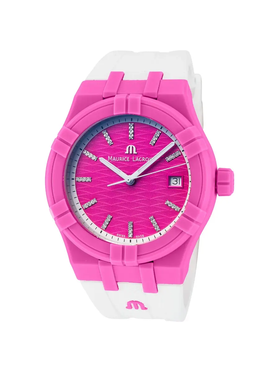 Мужские часы Maurice Lacroix Aikon Tide Quartz с розовым циферблатом AI2008-FFFF1-3A0-0 — изображение 1 из 3, оттенок розовый