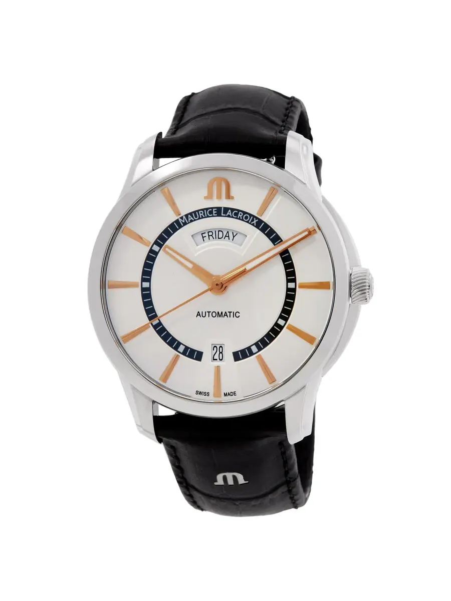 Часы Maurice Lacroix Pontos Automatic с серебристым циферблатом PT6358-SS001-230-2 — изображение 1 из 1, оттенок серебряный