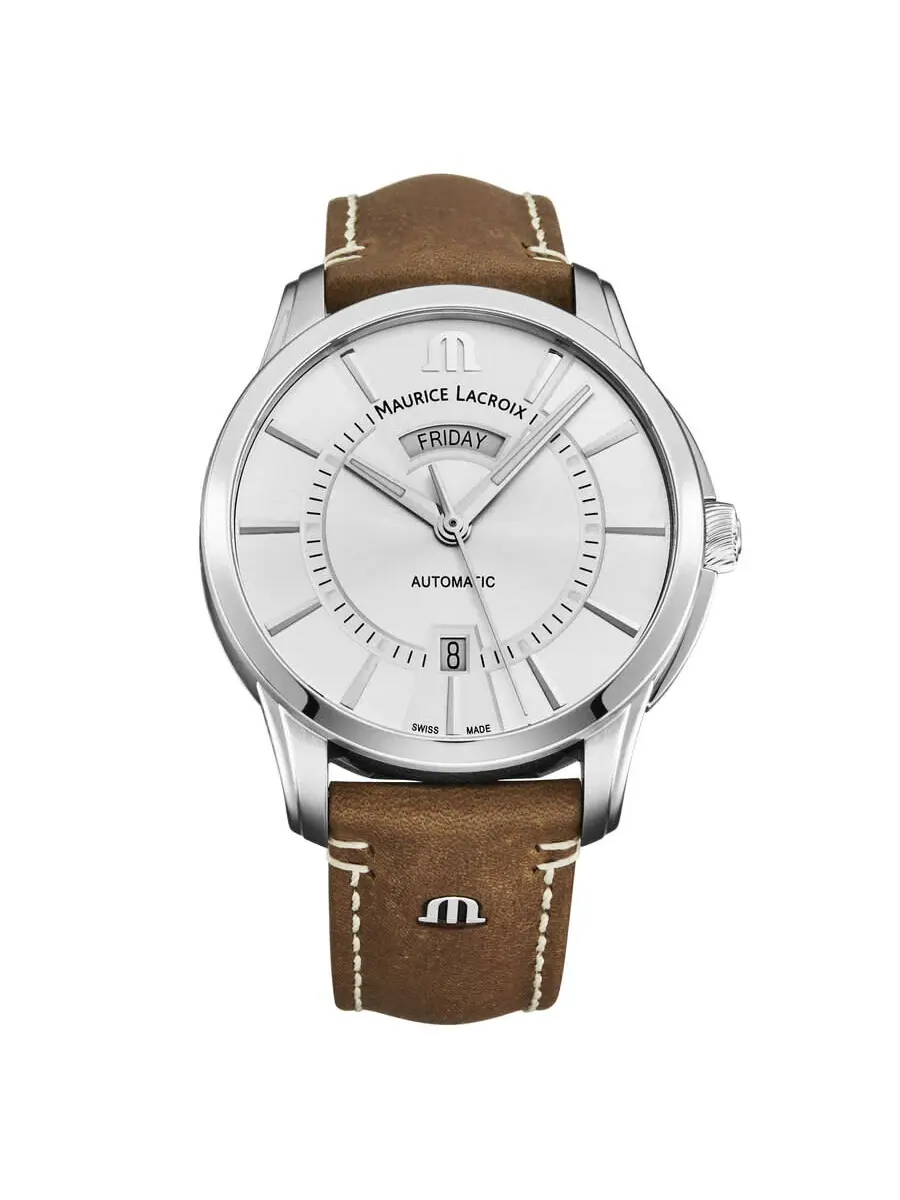 Мужские часы Maurice Lacroix Pontos Automatic с серебристым циферблатом PT6358-SS001-130-2 — изображение 1 из 5