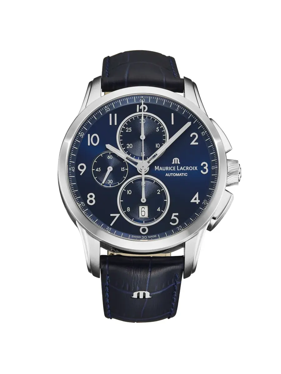 Часы Maurice Lacroix Pontos Chronograph Automatic с синим циферблатом PT6388-SS001-420-4 — изображение 1 из 4