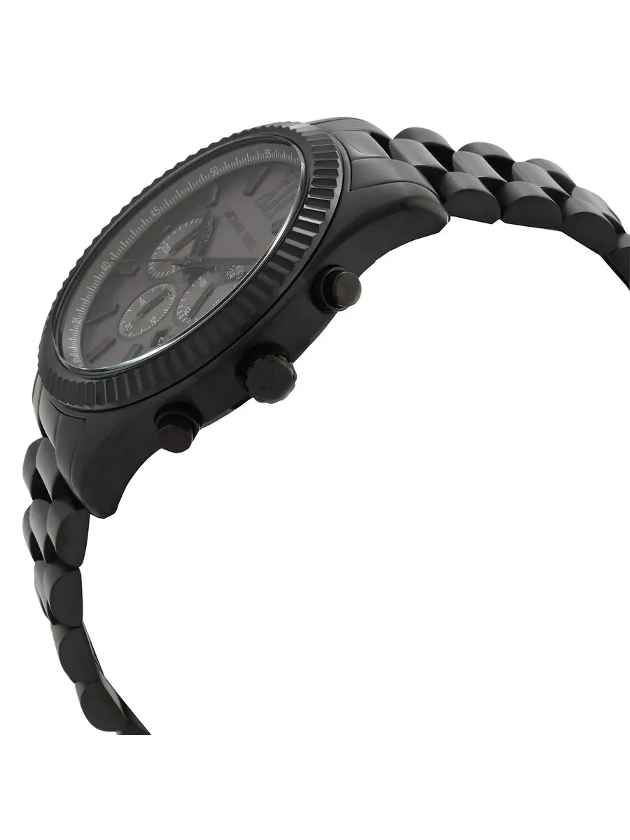 Часы Michael Kors Lexington Chronograph с кварцевым механизмом и черным циферблатом MK9154 — изображение 2 из 3