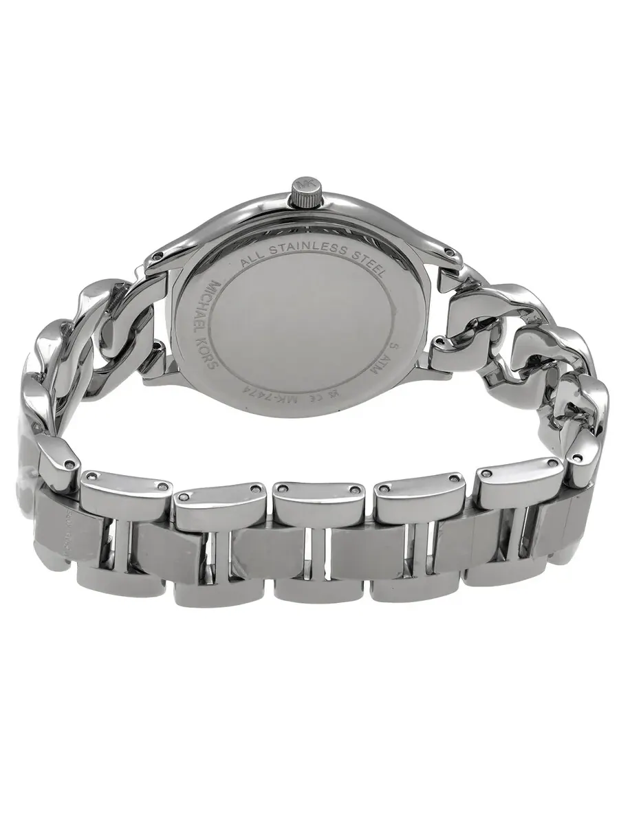 Женские часы Michael Kors Slim Runway Quartz с белым циферблатом MK7474 — изображение 3 из 3, оттенок серебряный