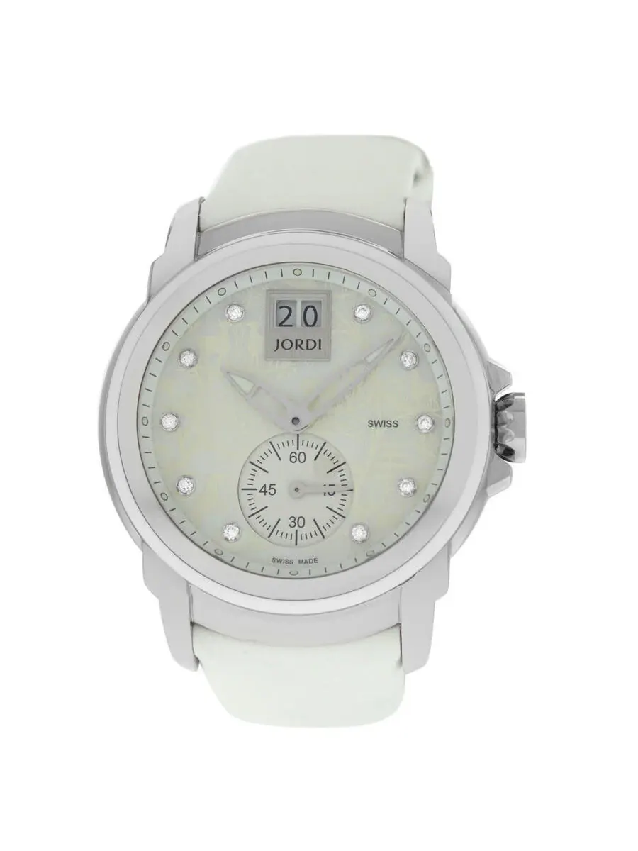 Женские часы Michel Jordi Icon Snow Quartz с белым циферблатом и бриллиантом 4011400203 — изображение 1 из 7