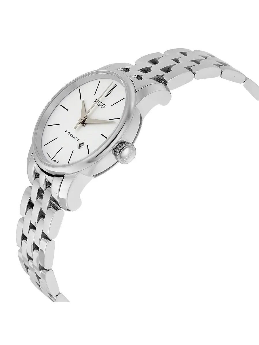 Женские часы Mido Baroncelli Automatic с белым циферблатом из нержавеющей стали M76004761 — изображение 2 из 3