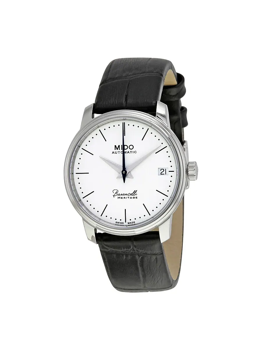 Женские автоматические часы Mido Baroncelli Heritage M027.207.16.010.00 — серебристый