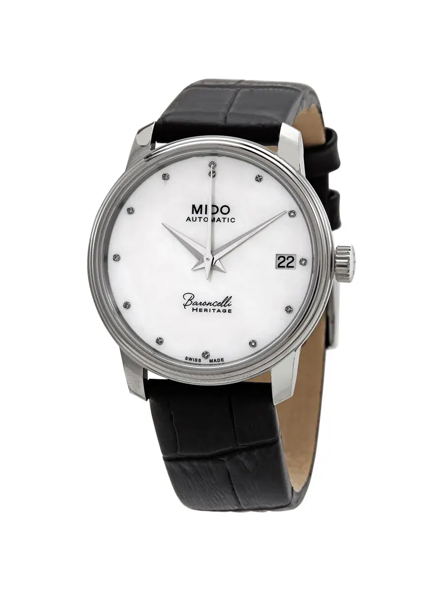Женские часы Mido Baroncelli Heritage Automatic M027.207.16.106.00 — серебристый