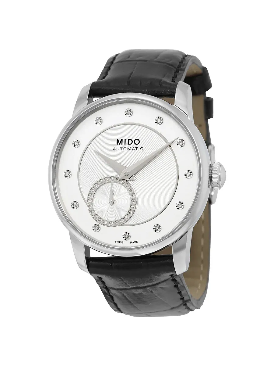Женские часы Mido Baroncelli II Automatic с бриллиантами M007.228.16.036.00 — серебристый