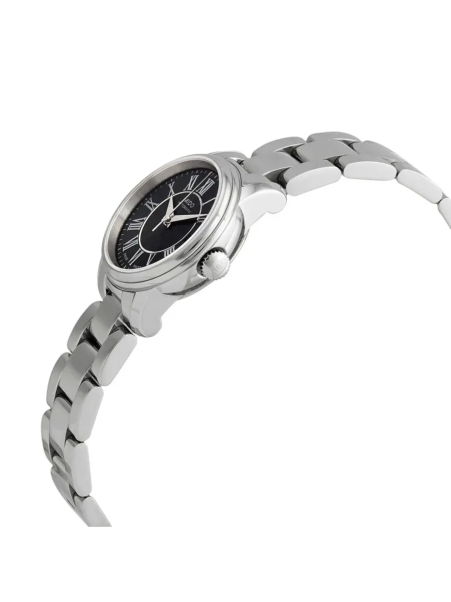 Женские часы Mido Baroncelli III Automatic с черным циферблатом M010.007.11.053.09 — изображение 2 из 3, оттенок серебряный