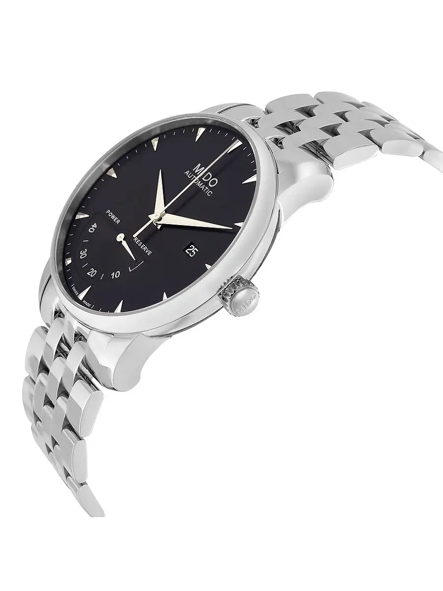 Мужские механические часы Mido Baroncelli II с индикатором запаса хода M86054181 — изображение 2 из 3, оттенок серебряный