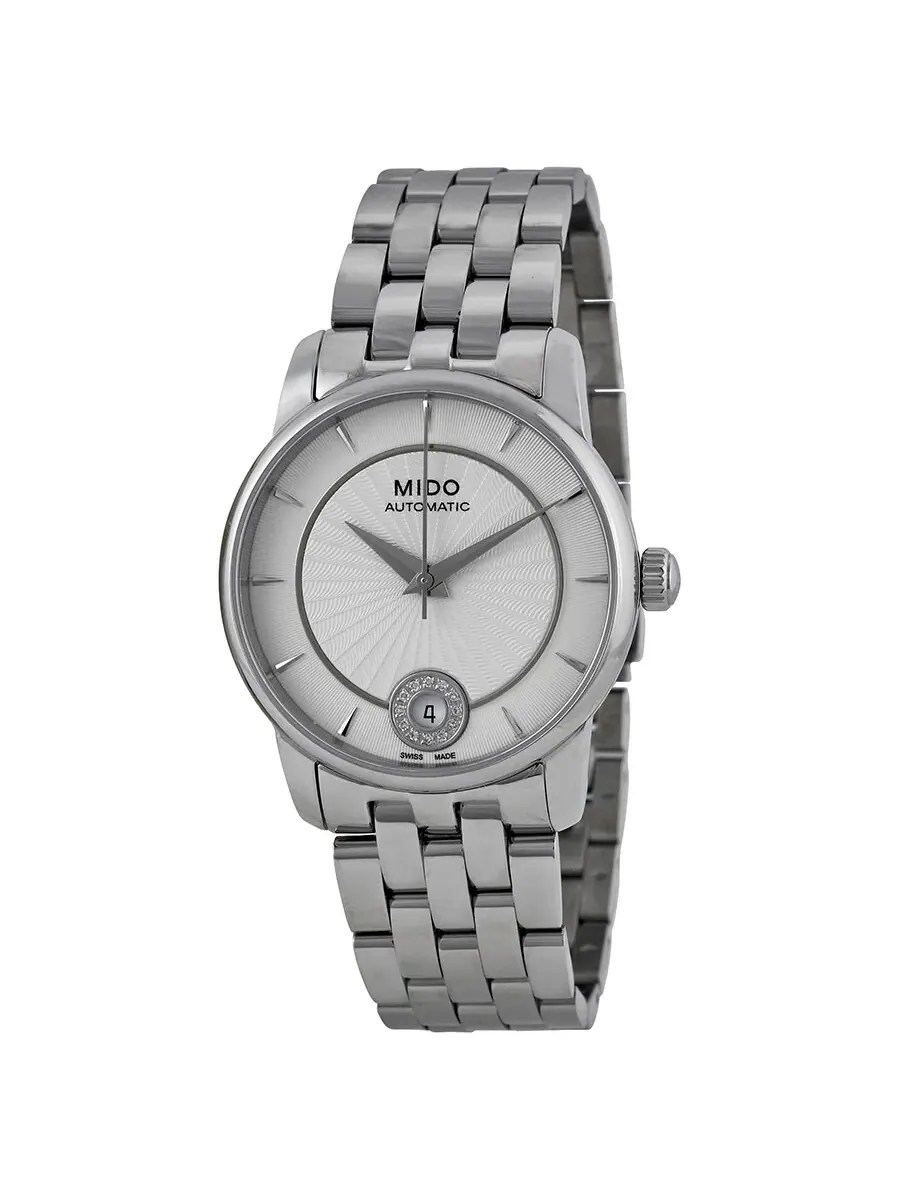 Женские часы Mido Baroncelli с серебристым циферблатом M0072071103600 — изображение 1 из 3, оттенок серебряный