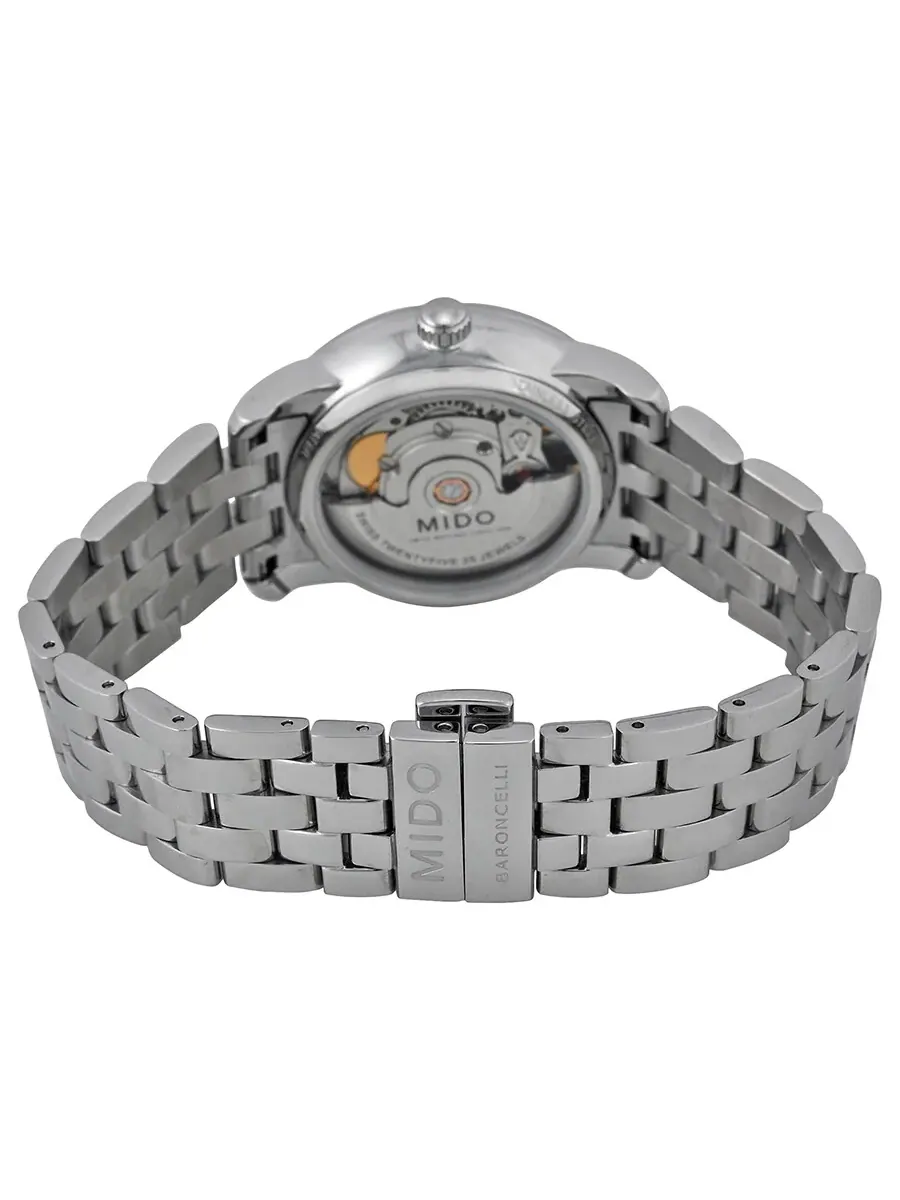 Женские часы Mido Baroncelli с серебристым циферблатом M0072071103600 — изображение 3 из 3, оттенок серебряный