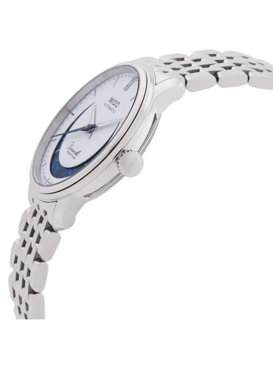 Женские часы Mido Baroncelli Smiling Moon Automatic с белым циферблатом M0272071101001 — изображение 2 из 3