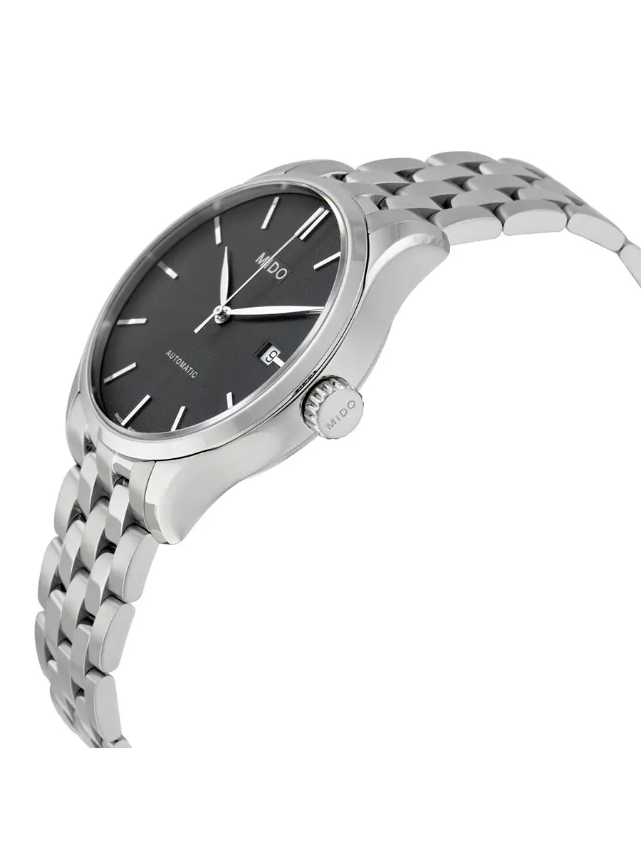 Мужские часы Mido Belluna II Automatic с черным циферблатом M0244071106100 — изображение 2 из 3, оттенок серебряный