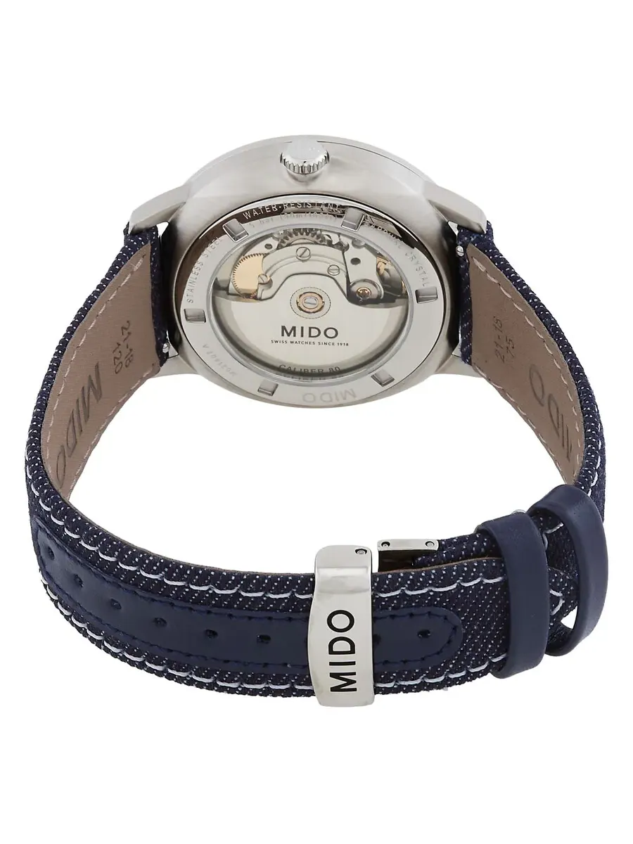 Мужские часы Mido Commander с автоматическим механизмом и синим циферблатом M0214071841100 — изображение 3 из 3