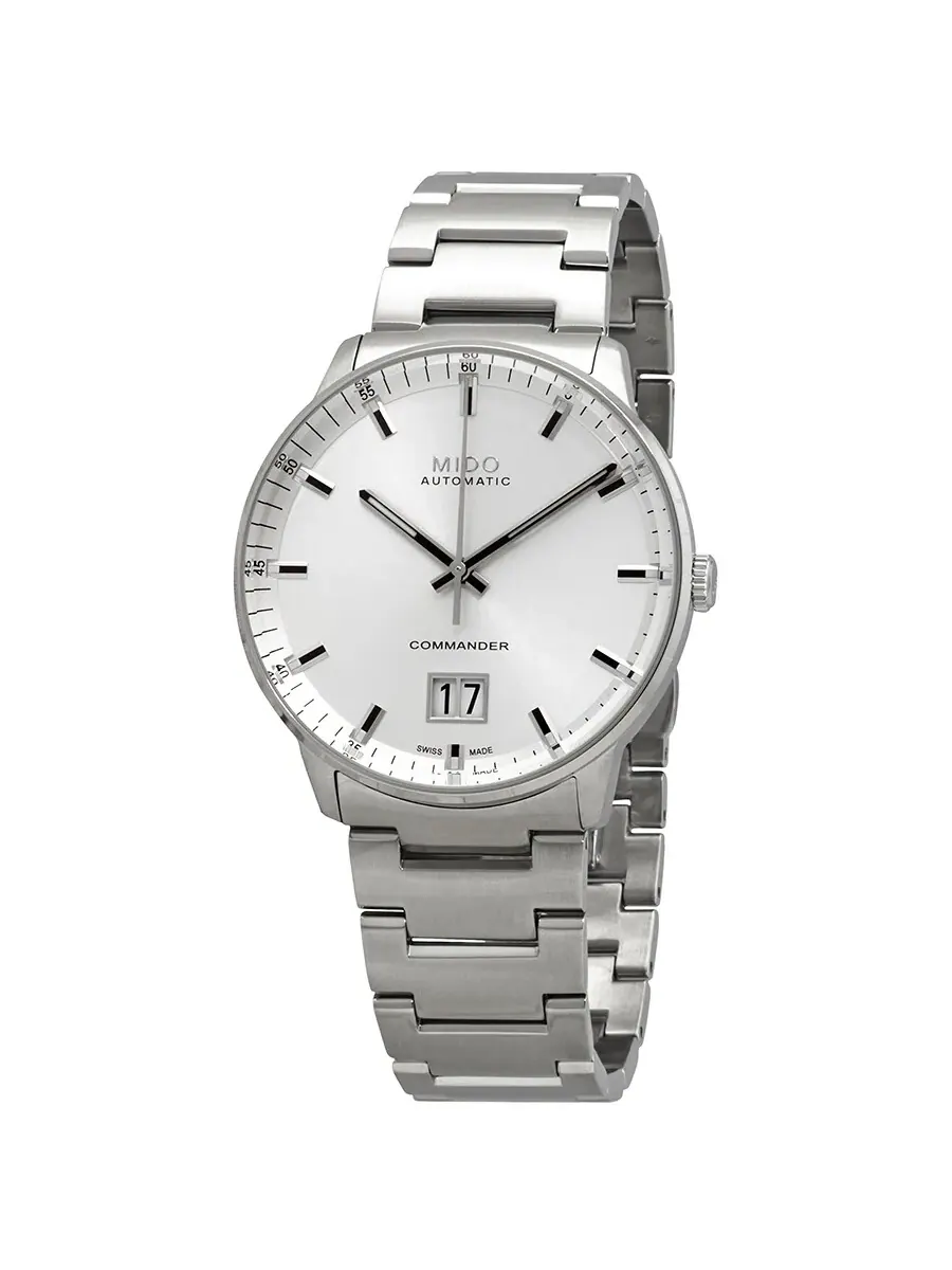 Мужские часы Mido Commander Big Date Automatic с серебристым циферблатом M021.626.11.031.00 — изображение 1 из 3