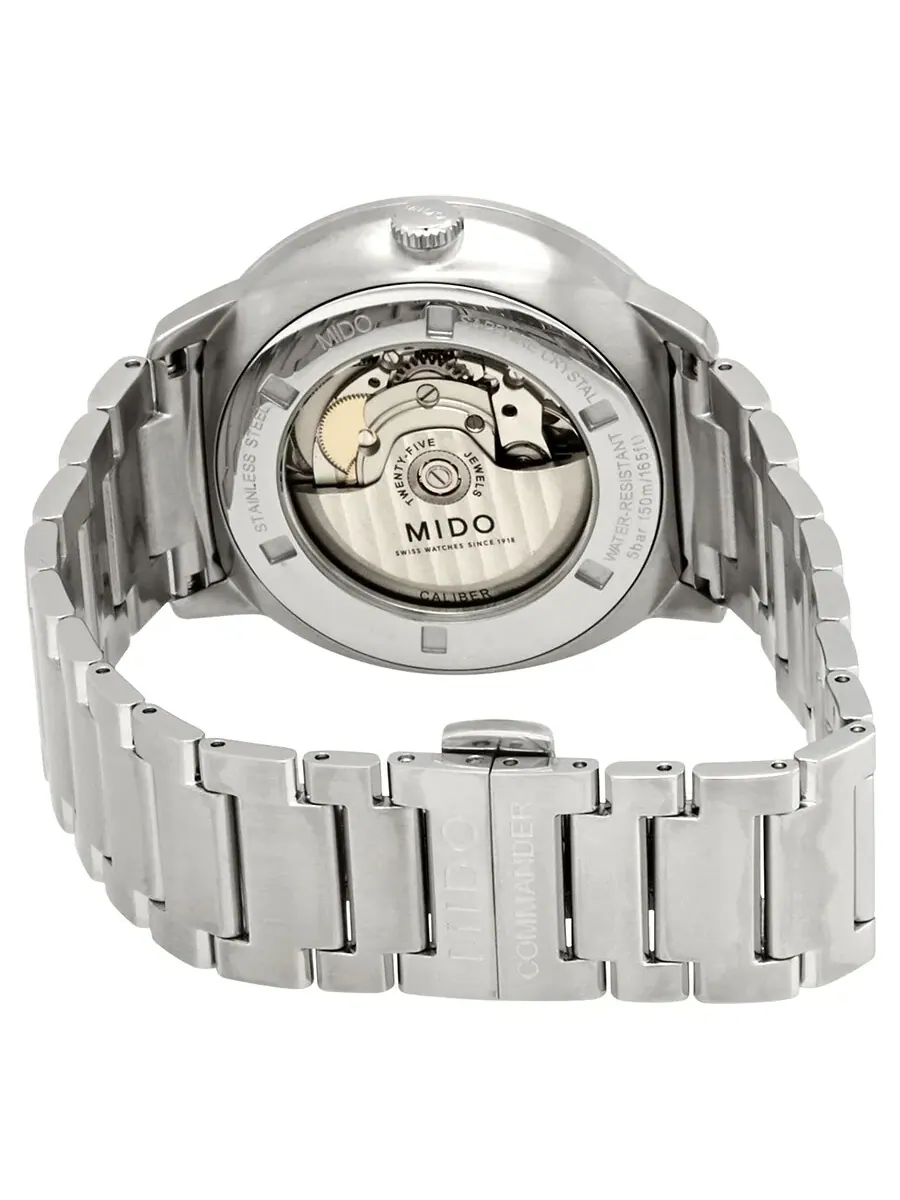 Мужские часы Mido Commander Big Date Automatic с серебристым циферблатом M021.626.11.031.00 — изображение 3 из 3