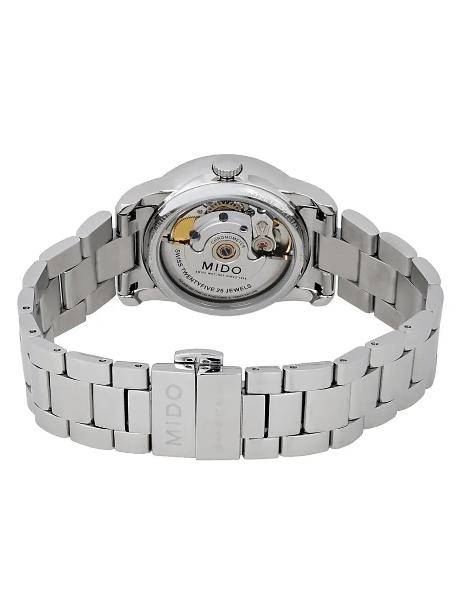 Женские часы Mido Baroncelli III Automatic с черным циферблатом M010.208.11.053.00 — изображение 2 из 3, оттенок серебряный