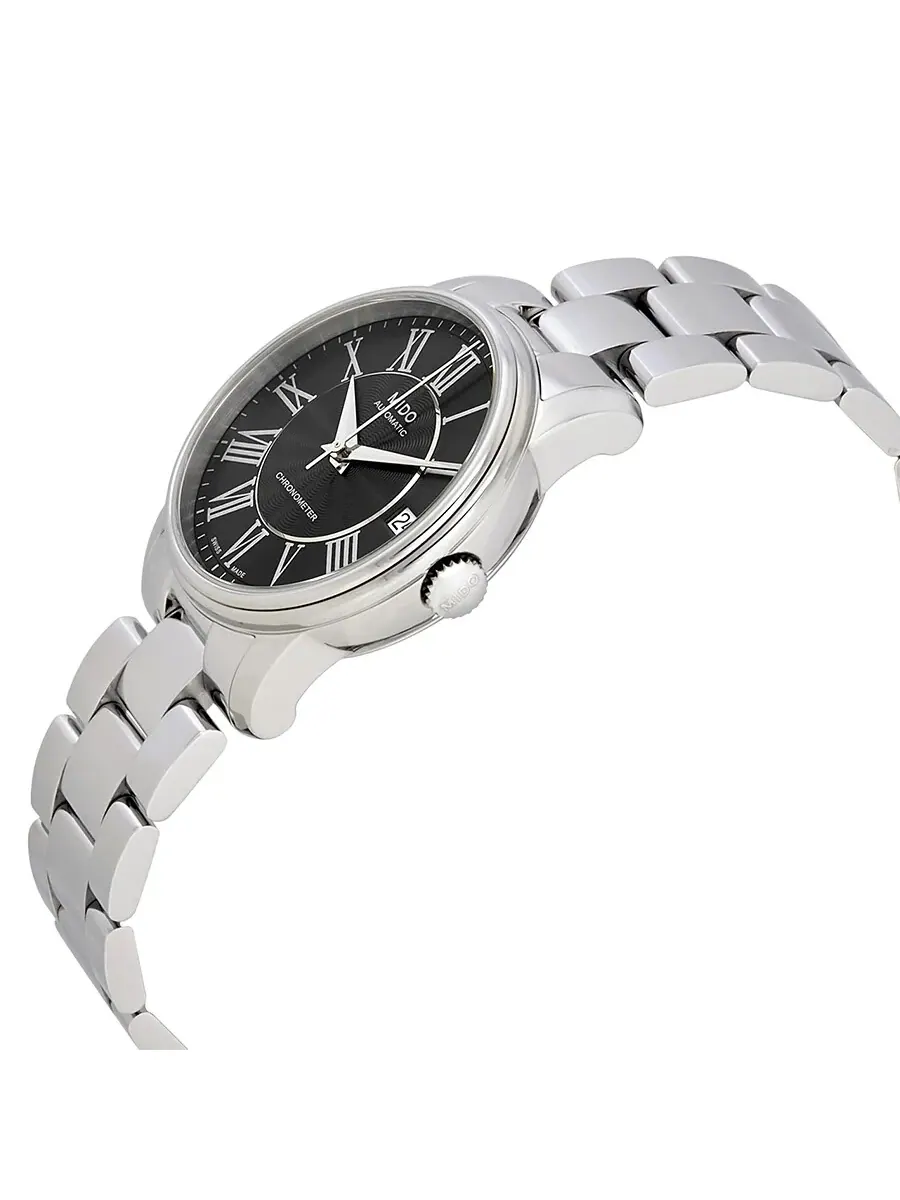Женские часы Mido Baroncelli III Automatic с черным циферблатом M010.208.11.053.00 — изображение 3 из 3, оттенок серебряный
