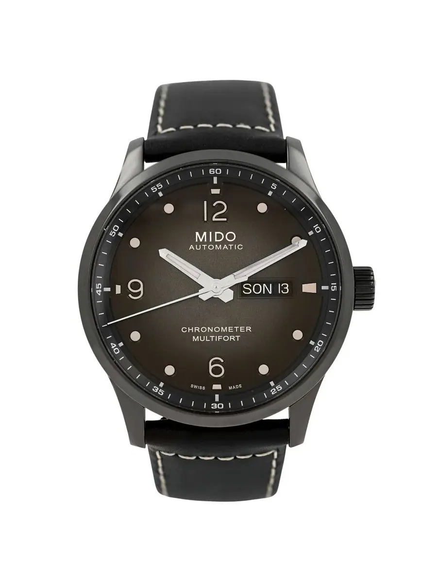 Женские часы Mido Multifort Automatic с черным циферблатом M038.431.36.057.00 — изображение 1 из 7, оттенок черный