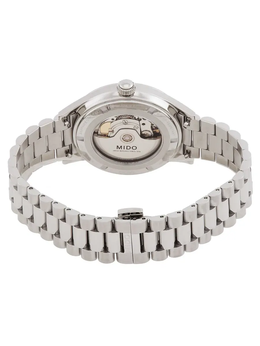 Мужские часы Mido Multifort Automatic с зеленым циферблатом M0404071109100 — изображение 3 из 4, оттенок серебряный