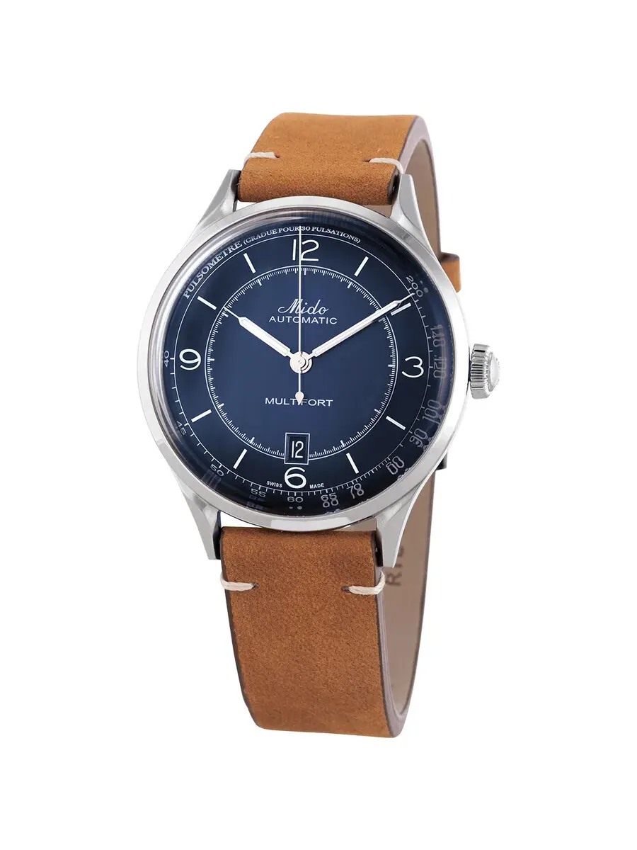 Мужские часы Mido Multifort Patrimony Automatic с синим циферблатом M040.407.16.040.00 — изображение 1 из 3