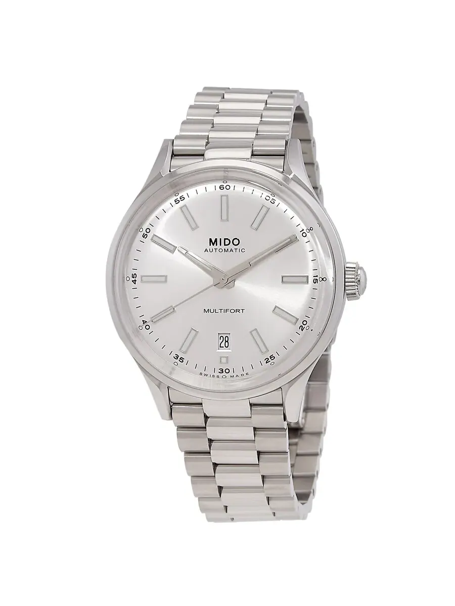Мужские часы Mido Multifort Patrimony Powerwind Automatic с серебристым циферблатом M0404071103100 — изображение 1 из 3