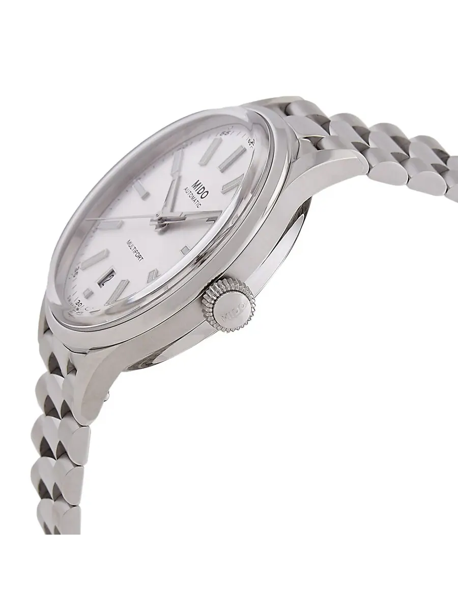 Мужские часы Mido Multifort Patrimony Powerwind Automatic с серебристым циферблатом M0404071103100 — изображение 2 из 3