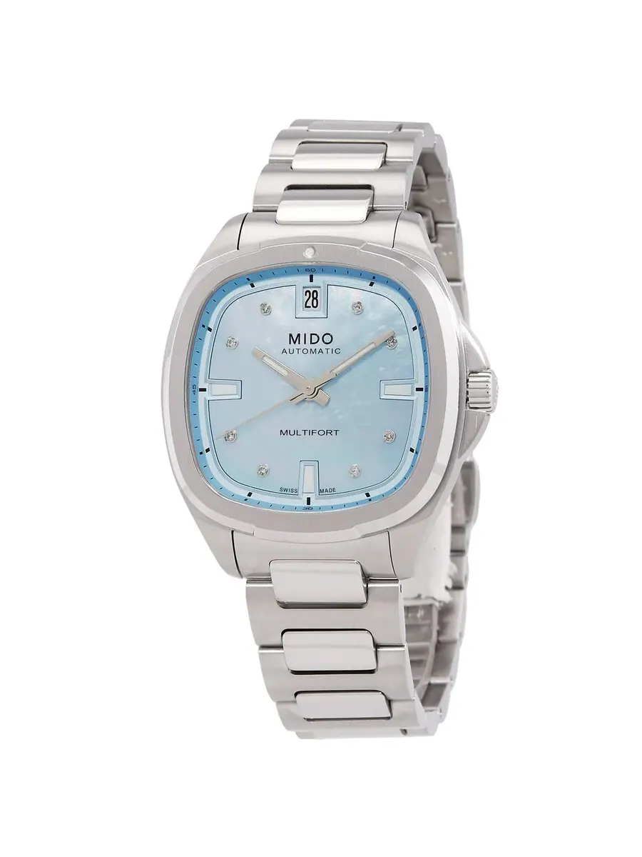 Часы Mido Multifort TV Automatic Diamond M0493071113600 — изображение 1 из 3, оттенок серебряный