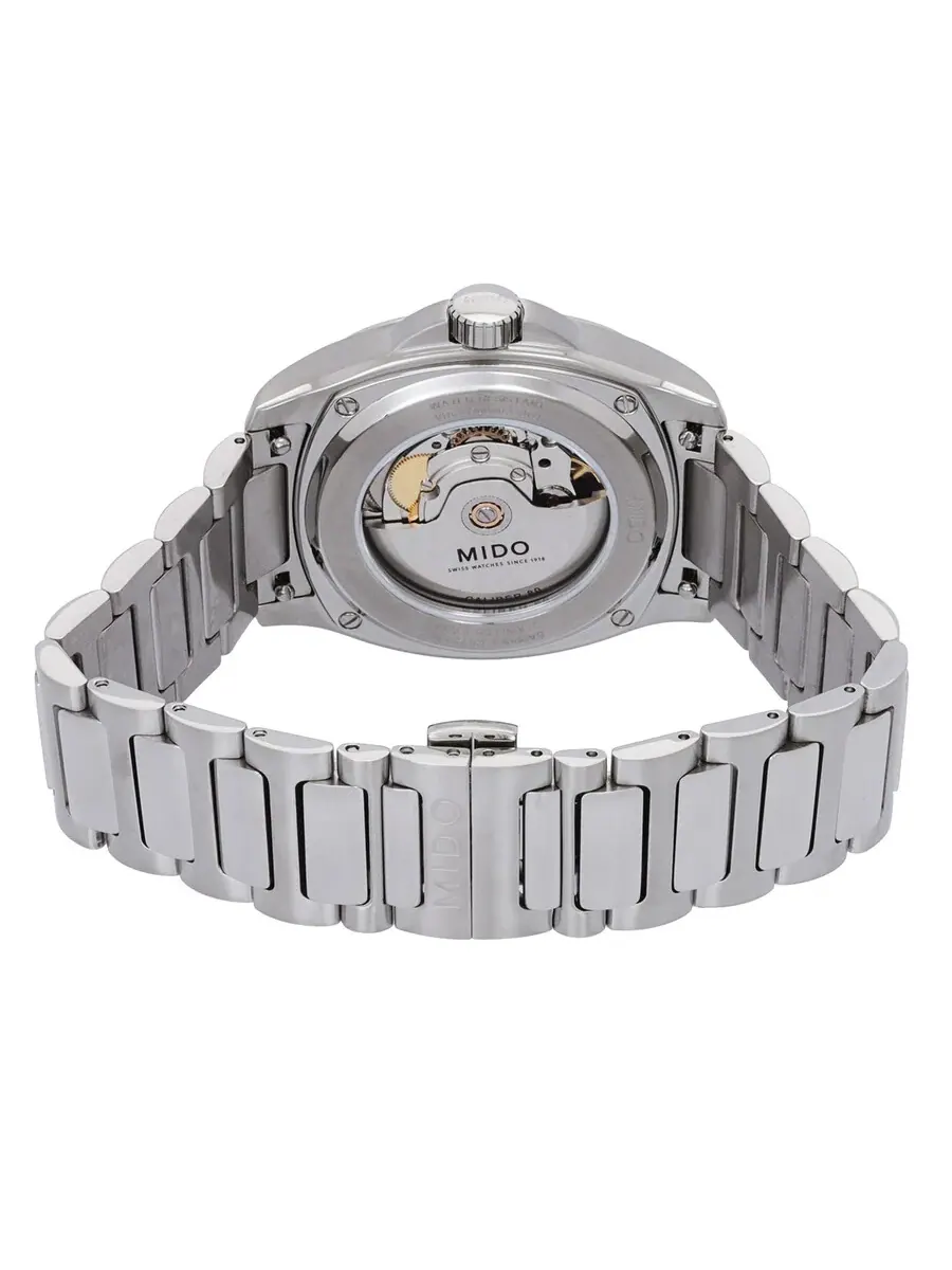 Мужские часы Mido Multifort TV Big Date Automatic с синим циферблатом M0495261104100 — изображение 3 из 3, оттенок серебряный