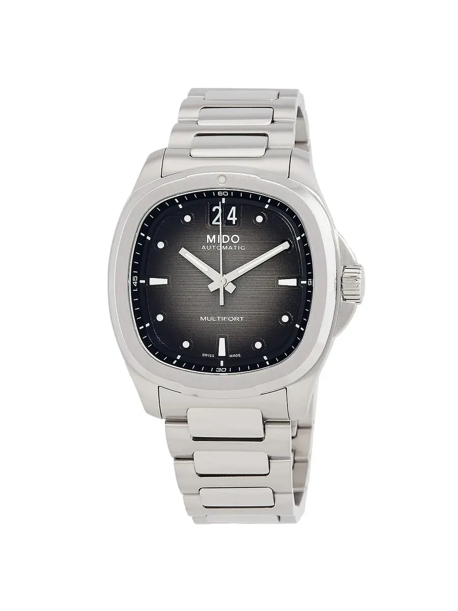 Мужские часы Mido Multifort TV Big Date Automatic с серым циферблатом M0495261108100 — изображение 1 из 3, оттенок серебряный