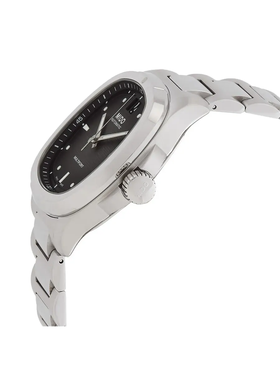 Мужские часы Mido Multifort TV Big Date Automatic с серым циферблатом M0495261108100 — изображение 2 из 3, оттенок серебряный