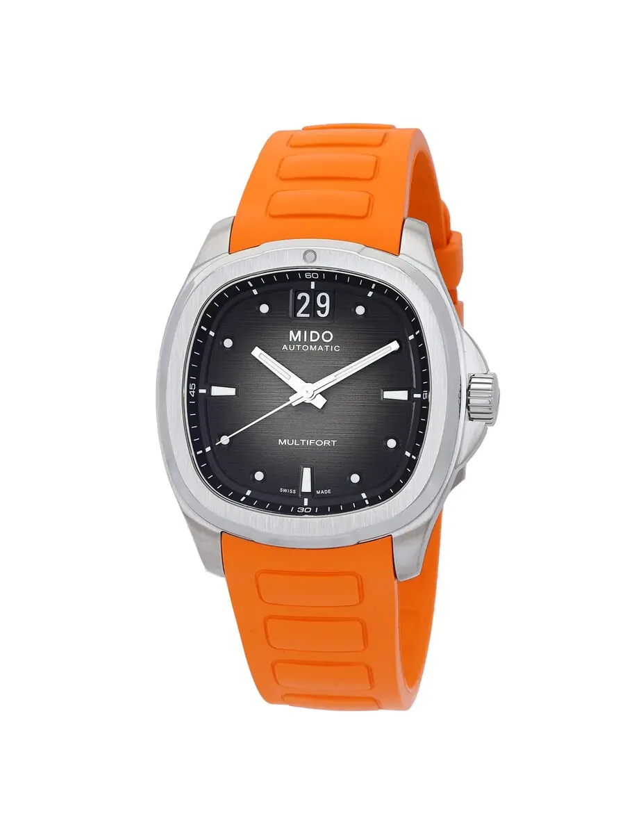 Мужские часы Mido Multifort TV Big Date Automatic с серым циферблатом M0495261708100 — изображение 1 из 3, оттенок серебряный