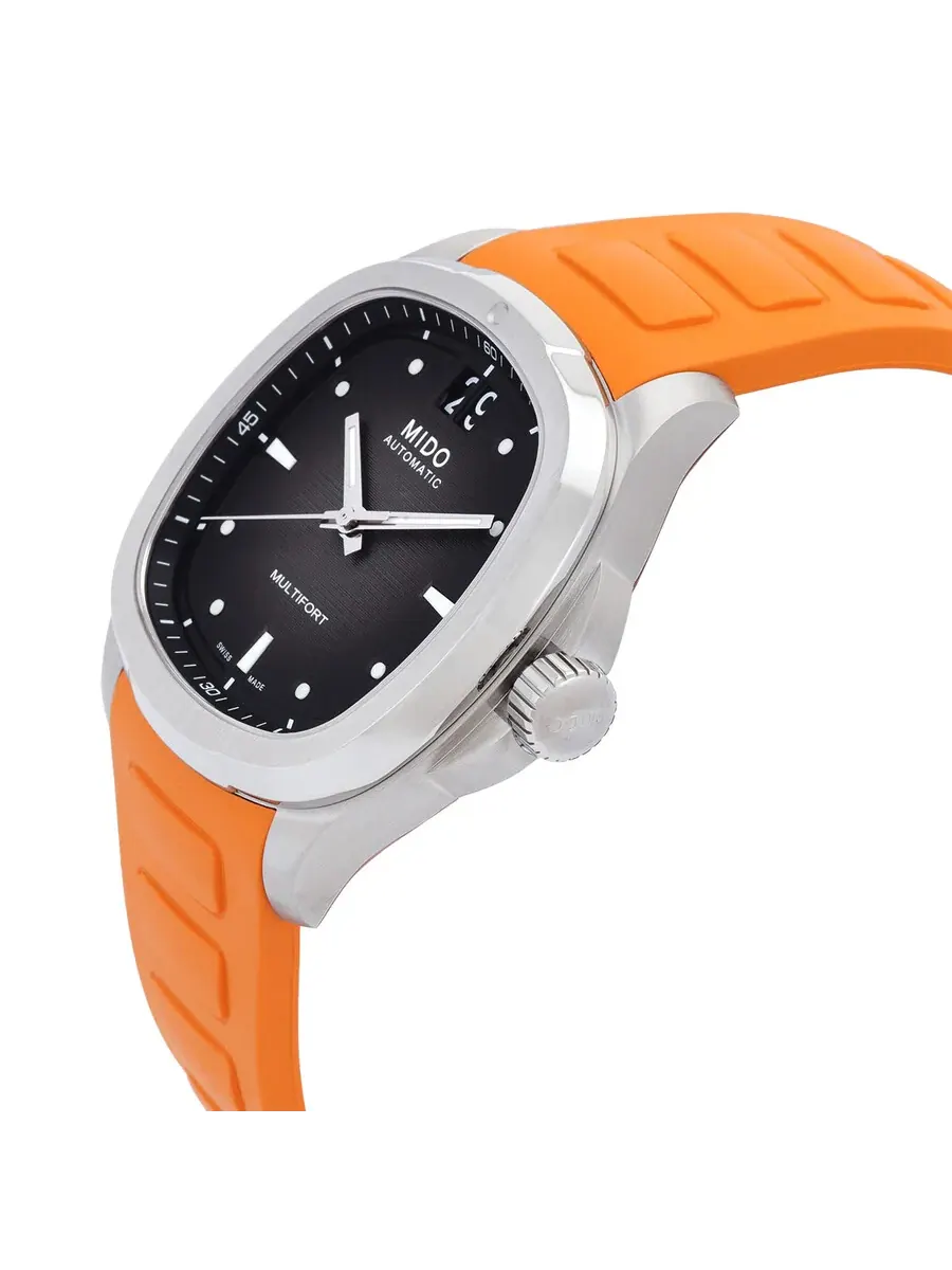 Мужские часы Mido Multifort TV Big Date Automatic с серым циферблатом M0495261708100 — изображение 2 из 3, оттенок серебряный