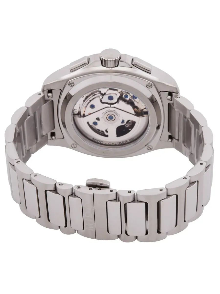 Часы Mido Multifort TV Chronograph Automatic с синим циферблатом M049.527.11.041.00 — изображение 3 из 3, оттенок серебряный