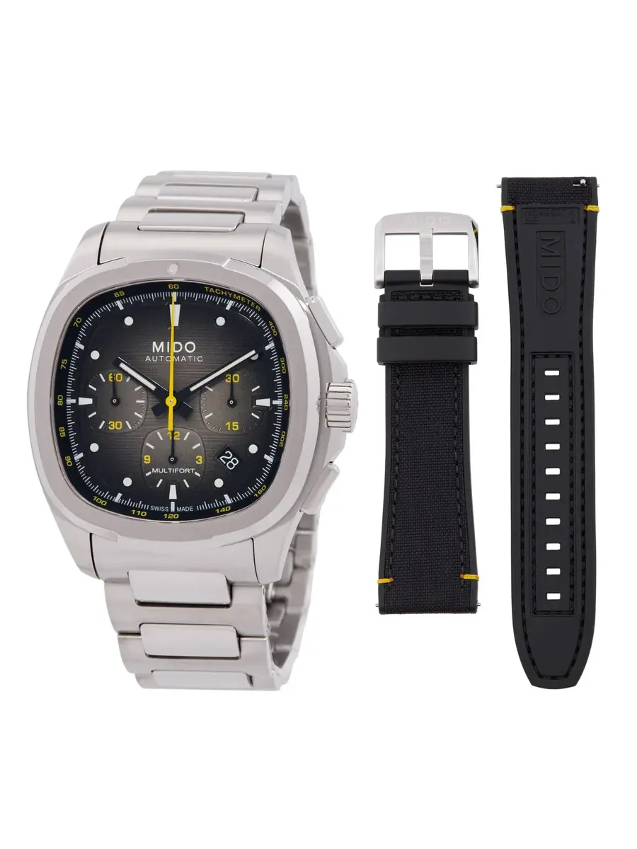 Часы Mido Multifort TV Chronograph Automatic с серым циферблатом M049.527.11.081.00 — изображение 1 из 3, оттенок серебряный